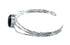 Onyx Sterling Silver Navajo Indian Cuff Bracelet AX129719